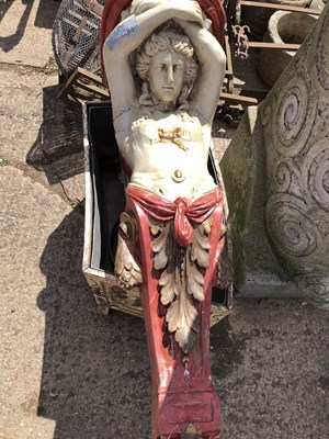 Lot 1284 - A fibregalss figurehead form corbel and a...