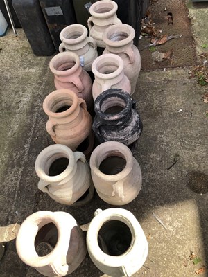 Lot 1297 - Eleven terracotta urn-form jars.