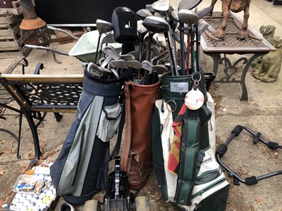Lot 1301 - Golf clubs, golf balls, shoes, tees etc.