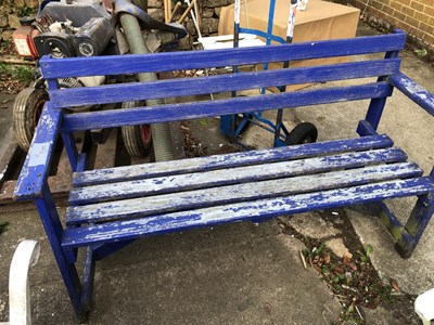 Lot 1309 - Three vintage garden benches.