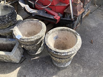 Lot 1318 - Three circular terrace planters.