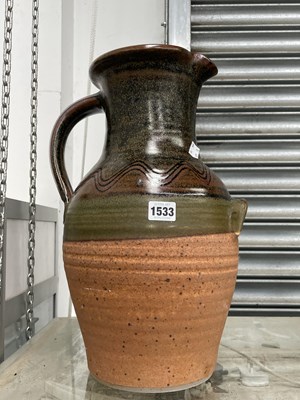 Lot 1533 - A studio pottery baluster jug