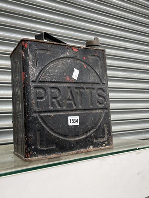 Lot 1534 - A brown painted Pratts fuel can