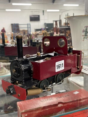 Lot 1611 - A live steam 0 guage red liveried locomotive