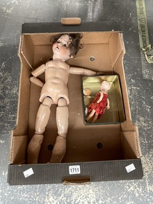 Lot 1711 - A Heubach Koppelsdorf bisque headed doll...