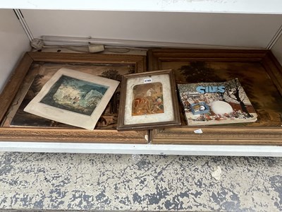 Lot 1745 - Framed and mounted prints and pictures, two...