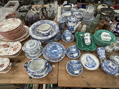 Lot 1751 - Ridgways Persian pattern dinner wares, blue...
