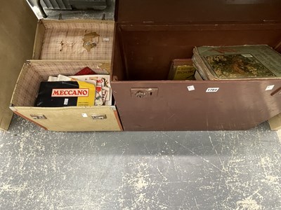 Lot 1764 - Meccano pieces and booklets together with...