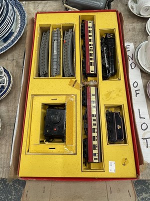 Lot 1777 - A boxed Triang 00 guage railway set with...
