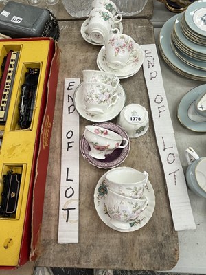 Lot 1778 - Crown china and other tea cups and saucers