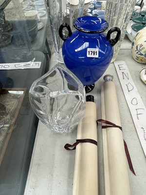 Lot 1791 - A Baccarat and three other art glass vases...
