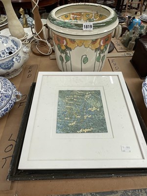 Lot 1819 - A Doulton poppy patterned slop bucket, a print...