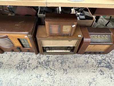 Lot 1826 - Four vintage radios in wooden cases