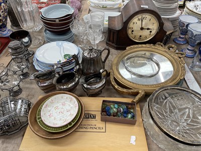 Lot 1832 - Adderley Art Deco plates, a gilt framed oval...