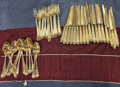 Lot 1066 - A Georgian hallmarked silver and gilded...