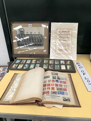 Lot 1191 - An Ace Herald stamp album, a cigarette card...