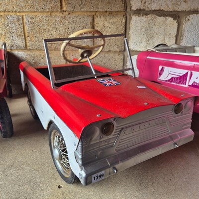 Lot 1399 - A Tri-Ang tinplate pedal car of 1960's...