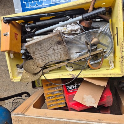 Lot 1416 - A selection of various tools, misc. motorcycle...
