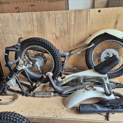 Lot 1423 - Motorcycle- An unknown trials bike frame,...