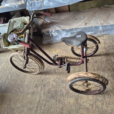 Lot 1431 - A Vintage child's tricycle, a vintage radio...