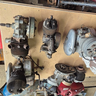 Lot 1446 - Eight Various Villiers Motorcycle engines.