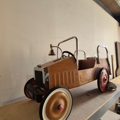 Lot 1398a - Vintage style Tin Plate pedal car in the form...