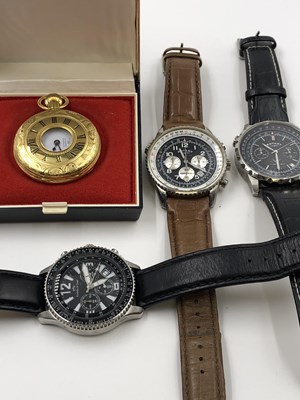 Lot 1053 - Two Rotary chronograph wristwatches, a further...