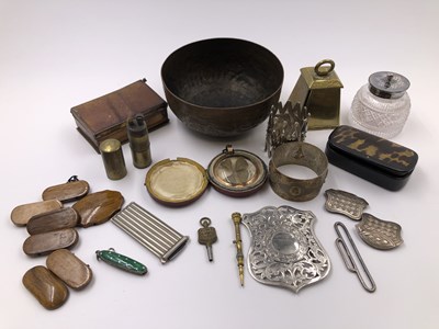 Lot 1022 - An Avery & Son folding brass postal weight pin...