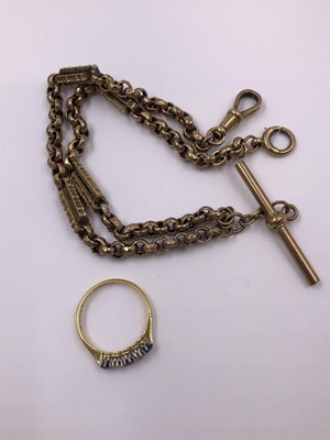Lot 1004 - An 18ct hallmarked gold vintage sapphire and...