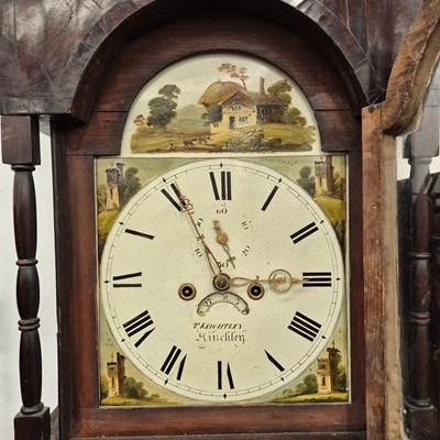 Lot 2206 - An early 19th century oak cased longcase clock,...