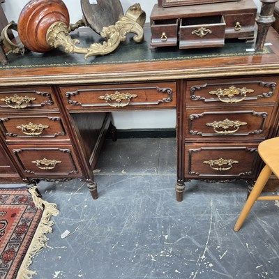 Lot 2212a - A late Victorian mahogany writing desk with...