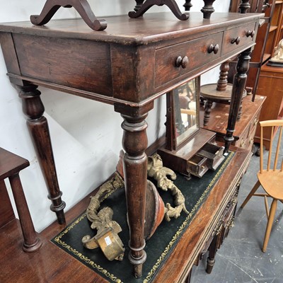 Lot 2212b - A Victorian mahogany two drawer side table.