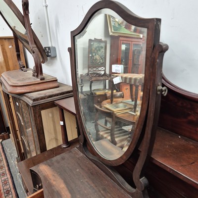 Lot 2213 - A 19th century swing dressing table mirror...