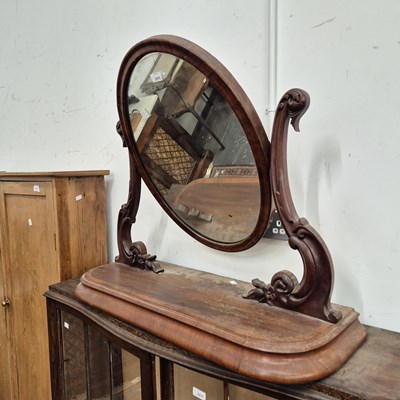 Lot 2215 - A Victorian swing dressing table mirror with...