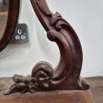 Lot 2215 - A Victorian swing dressing table mirror with...