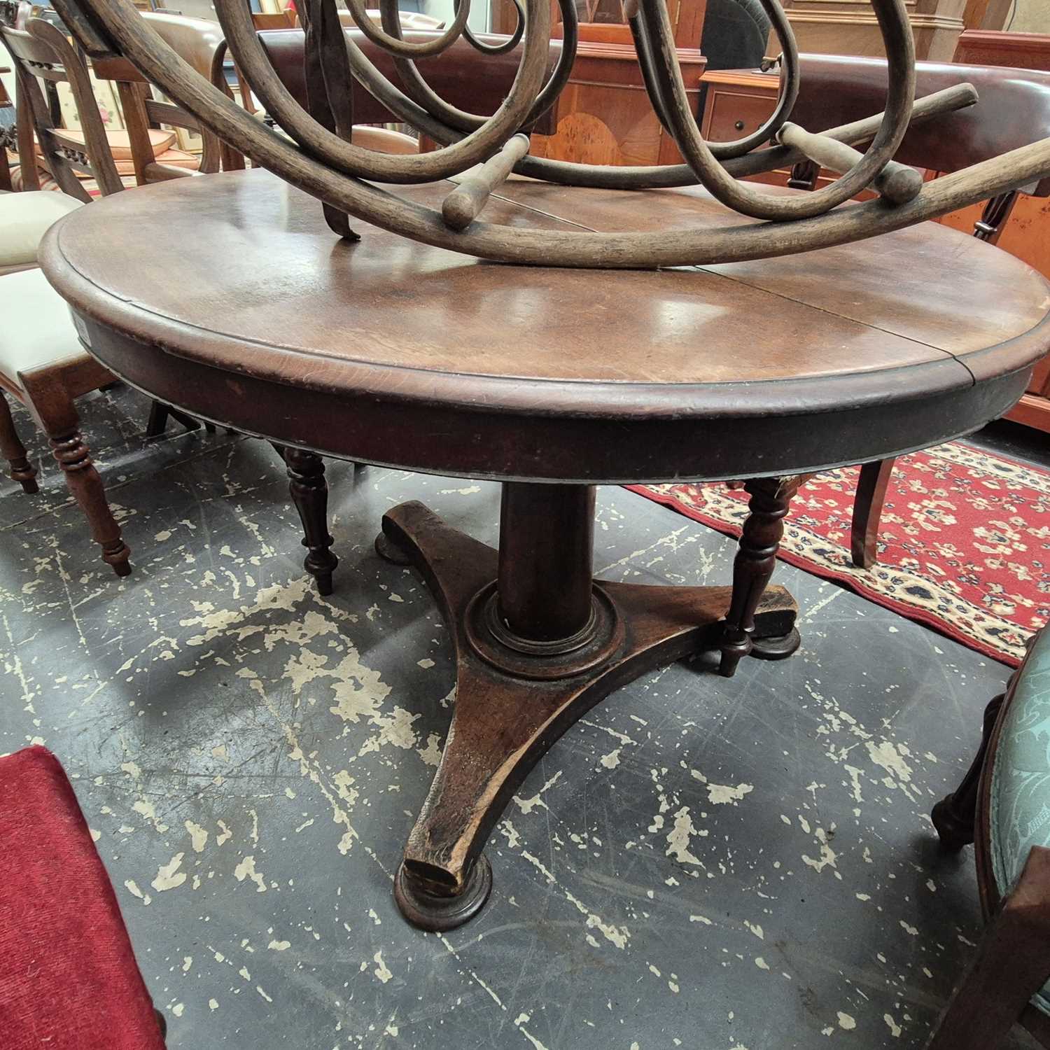 Lot 2232 - A Victorian mahogany tilt top breakfast table.