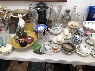 Lot 1844 - Colclough and other tea wares, glass decanters,...