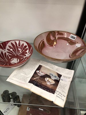 Lot 1858 - Two Alan Caiger Smith lustre decorated bowls