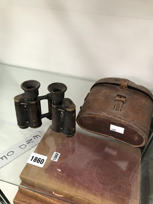 Lot 1860 - A leather-cased pair of binoculars Prov....