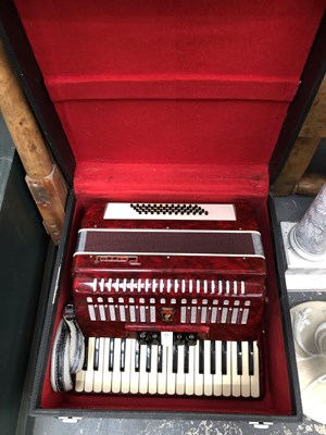 Lot 1879 - A cased Parrot piano accordian