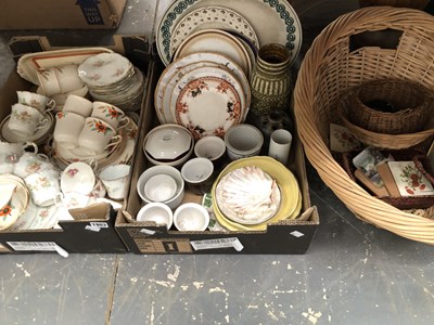 Lot 1903 - Meakin and other tea wares, a washing basket,...