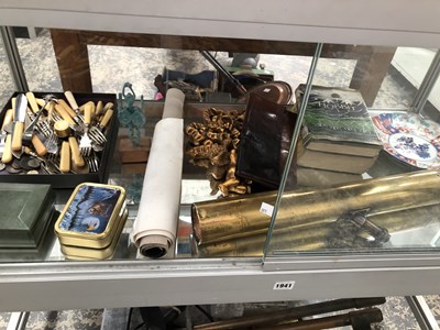 Lot 1941 - A brass barrelled siting scope, Hobbit and...