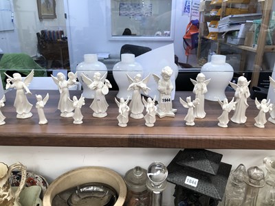 Lot 1944 - A collection of Dresden white glazed musical...