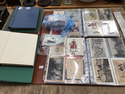 Lot 1954 - Albums of post cards, stamps and first day covers