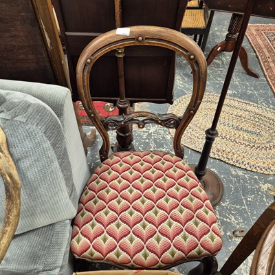 Lot 2261 - A balloon back chair.