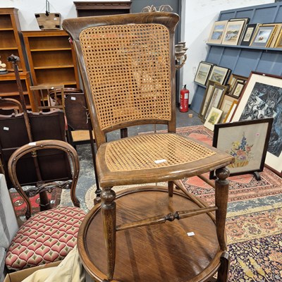 Lot 2262 - A bergere side chair.