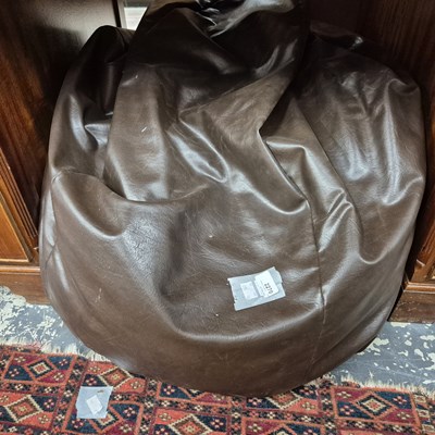 Lot 2270 - A leather bean bag.