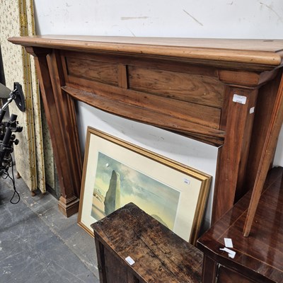 Lot 2288 - A late Victorian mahogany fire surround. W 162...
