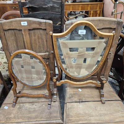 Lot 2297 - Two antique dressing table mirrors.