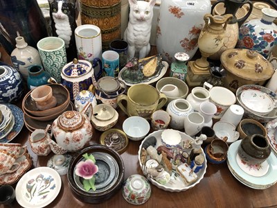 Lot 1962 - Oriental and other vases, Portmeirion seated...